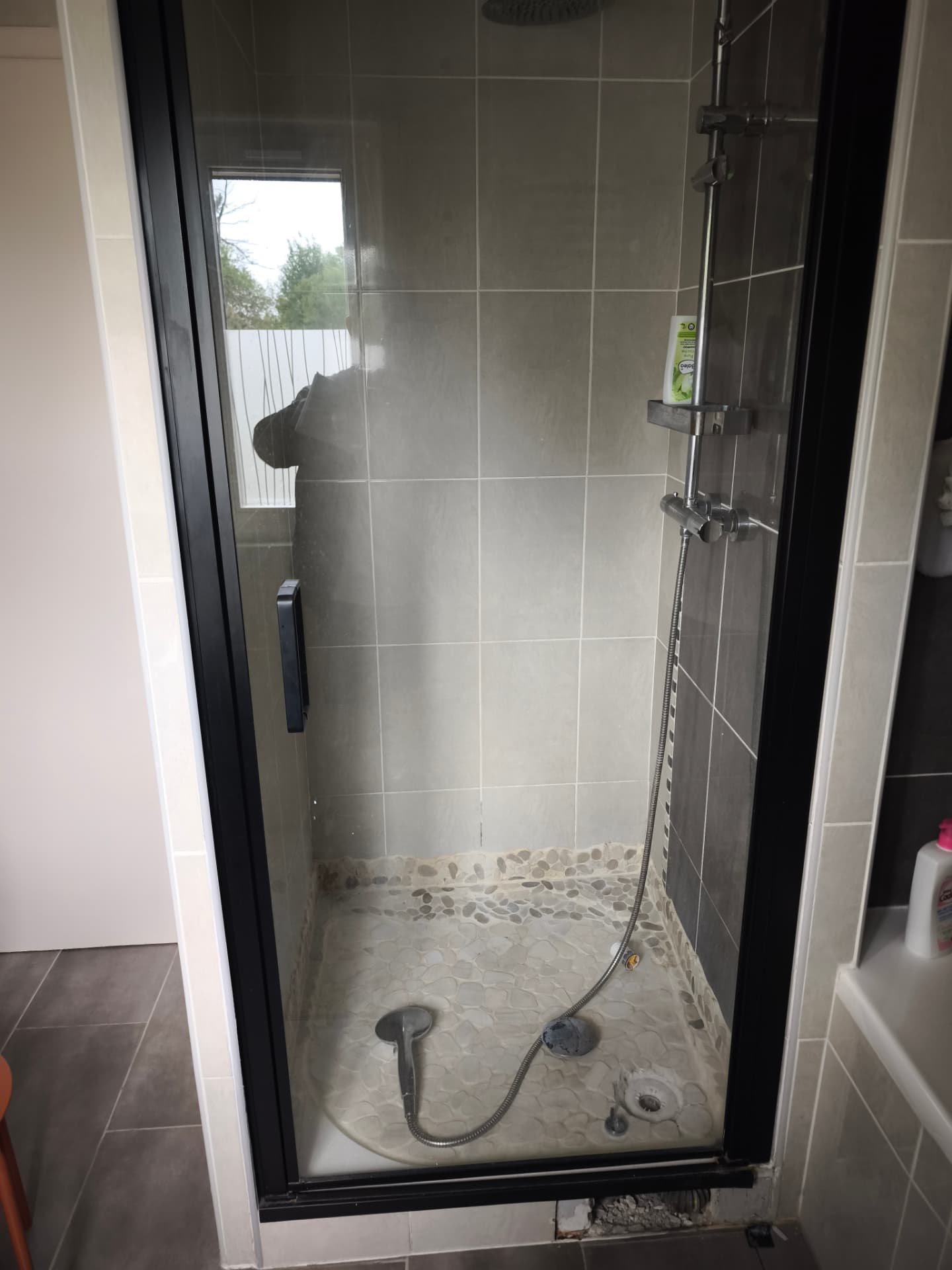 Douche italienne — vue d'ensemble — chantier Eco Renov 67 à Alsace